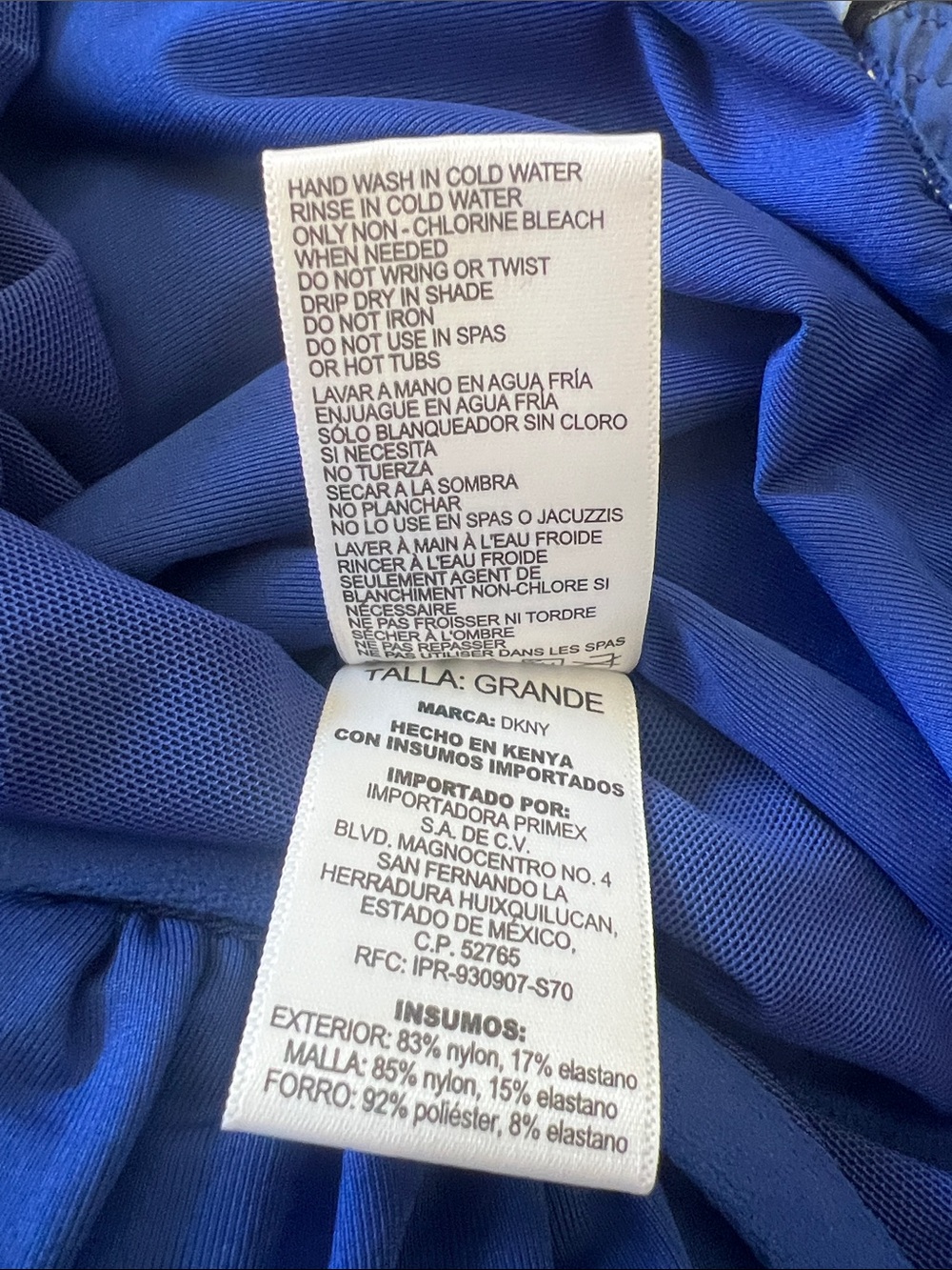 Dkny Royal Blue Ruffle One-Piece women’s Swimsuit - Picture 6 of 6